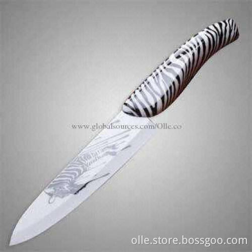 6-inch Kitchen Black Blade Ceramic Knife, 35-42° Cutting Edge Angle
